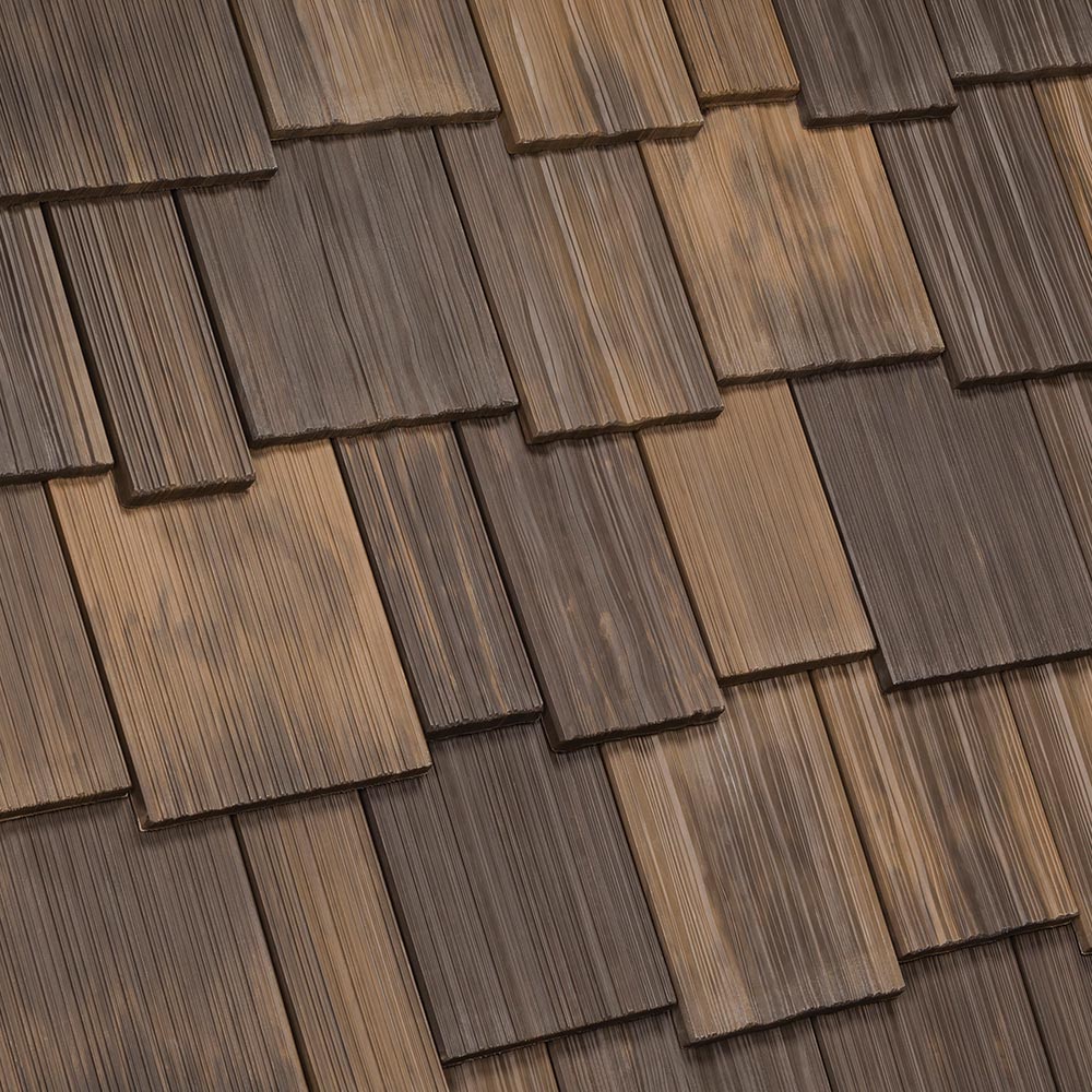 DaVinci Roofscapes Multi-Width Shake Aged Cedar Swatch