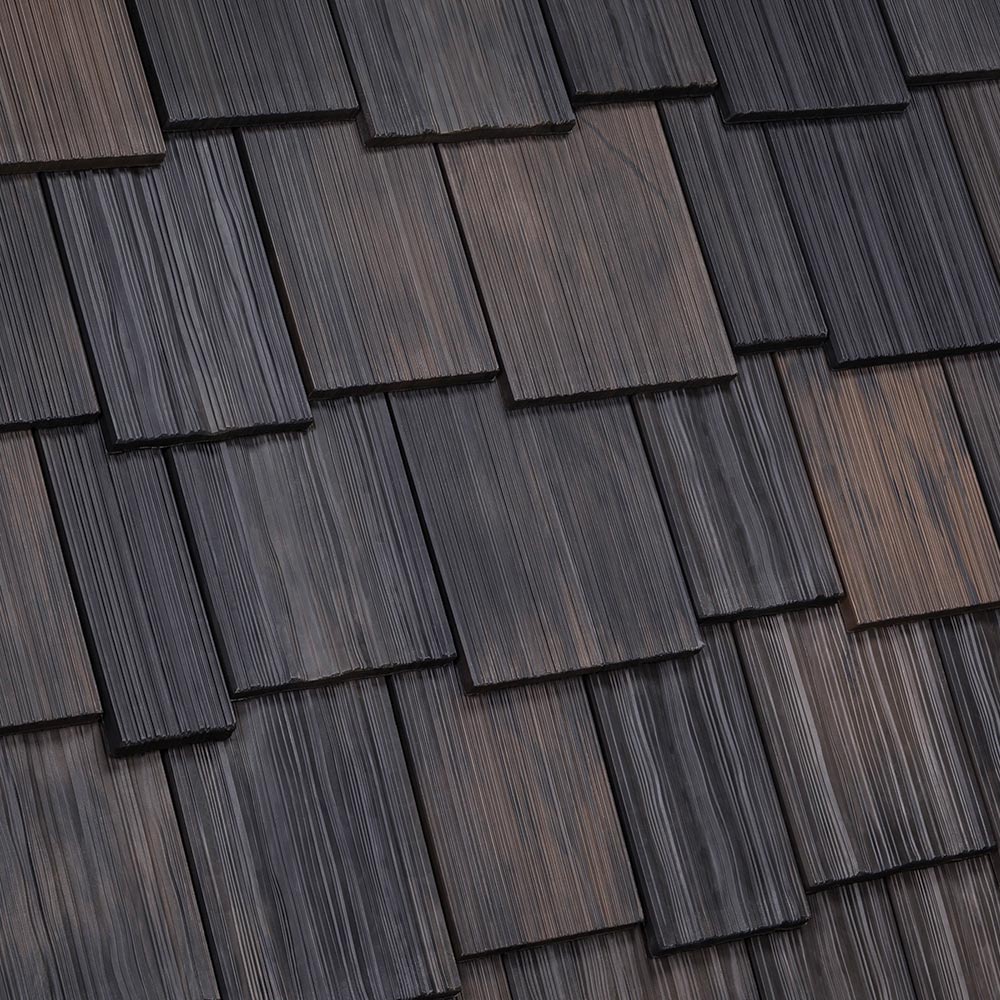 DaVinci Roofscapes Multi-Width Shake Black Oak Swatch