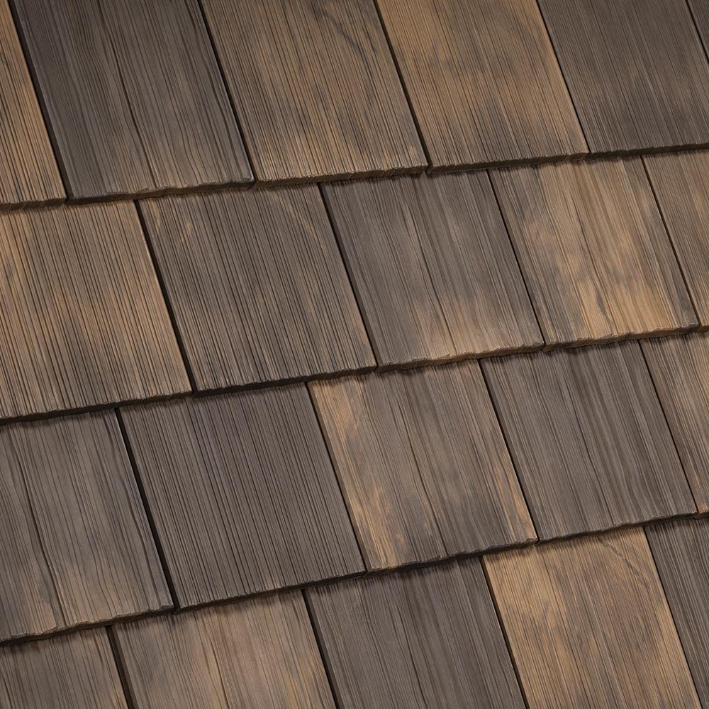 DaVinci Roofscapes Single-Width Shake Aged Cedar Swatch