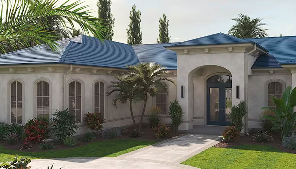 GAF TimberSteel™ Mariner Blue House