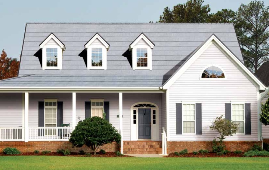 GAF TimberSteel™ Platinum Gray House