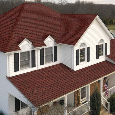 GAF Timberline UHD With Dual Shadow Line Patriot Red Swatch