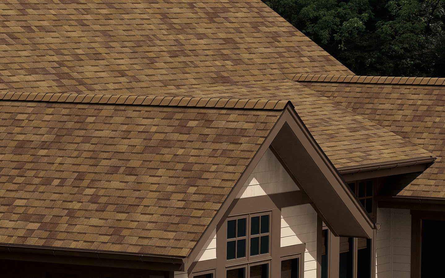 Owens Corning TruDefinition® Duration® Shingles + Designer Colors Desert Tan House