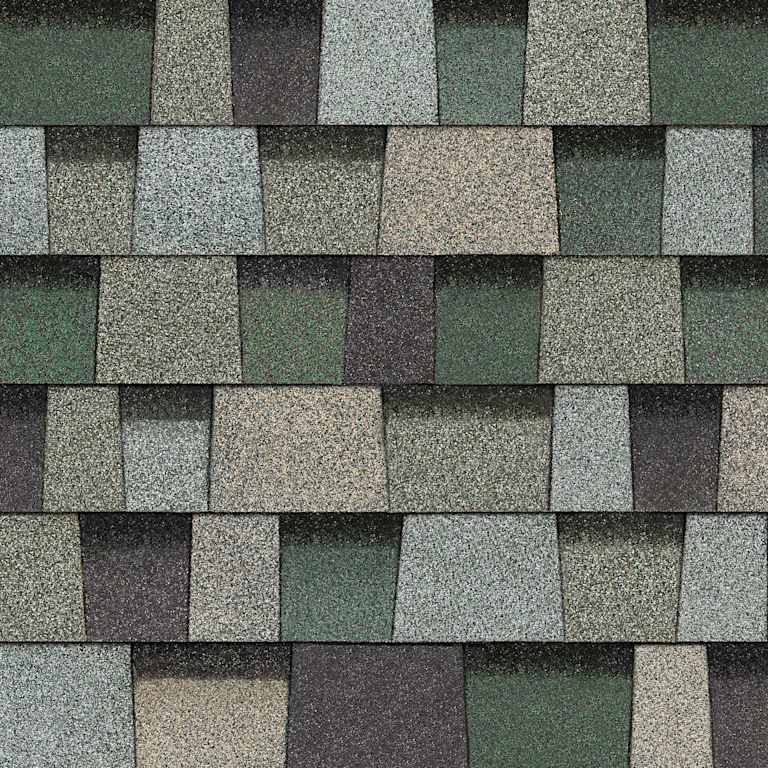 Owens Corning TruDefinition® Duration® Shingles + Designer Colors Evergreen Mist Swatch