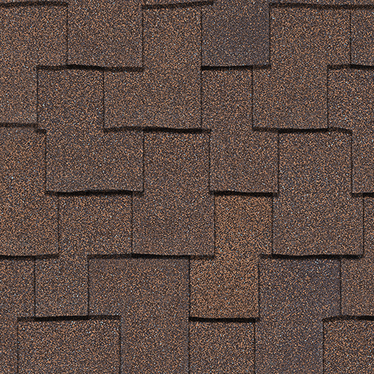 Owens Corning Woodcrest® Shingles Forest Brown Swatch